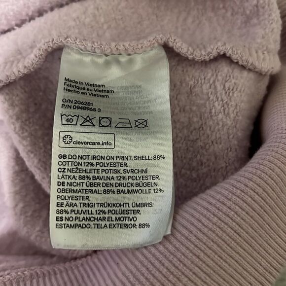 H&M x Justin Bieber Changes 2020 Baseball Relaxed Fit Sweatshirt Light Pink - Picture 9 of 9